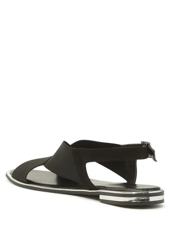 Snuggle Wide Strap Flat Sandals