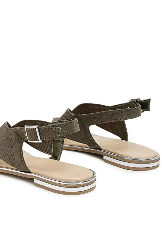 Snuggle Wide Strap Flat Sandals