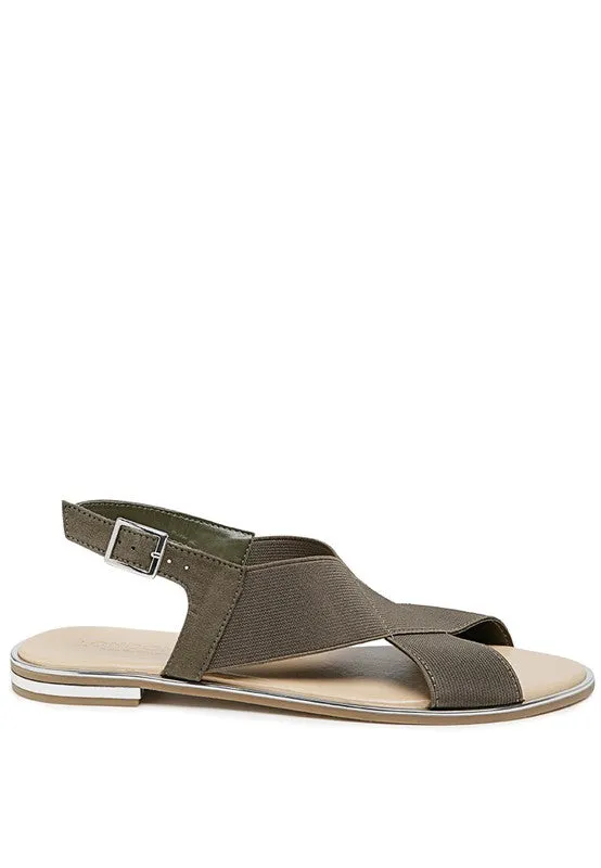 Snuggle Wide Strap Flat Sandals