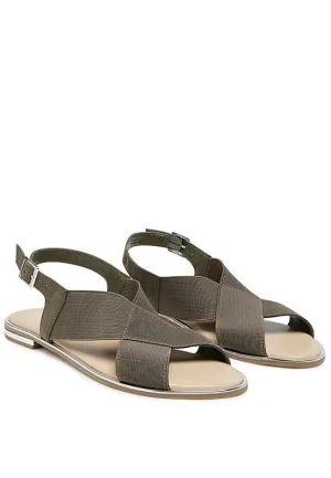 Snuggle Wide Strap Flat Sandals
