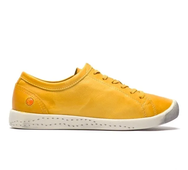Softinos ISLA lace up leather sneaker YELLOW