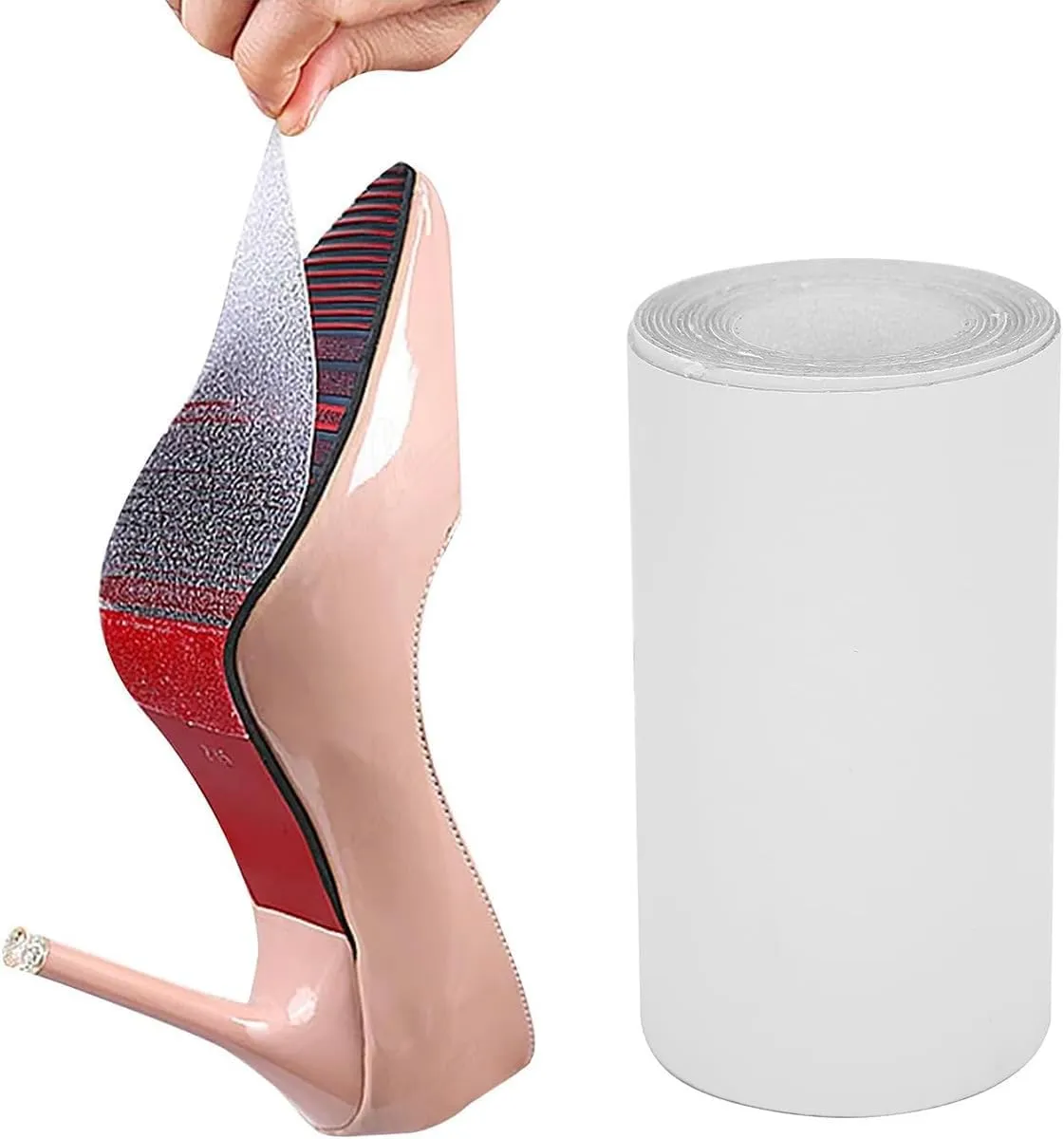 Sole Protector for Shoes, Shoes Sole Stickers for High Heel Shoes, Self Adhesive Clear Sole Cover Protectors Anti Slip Stickers for Soles (10 Feet x 4 Inch)