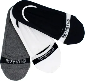 Sperry Men's Signature Invisible Boat Shoe Liner Socks-3 Pair Pack-No Show Combed Cotton Comfort