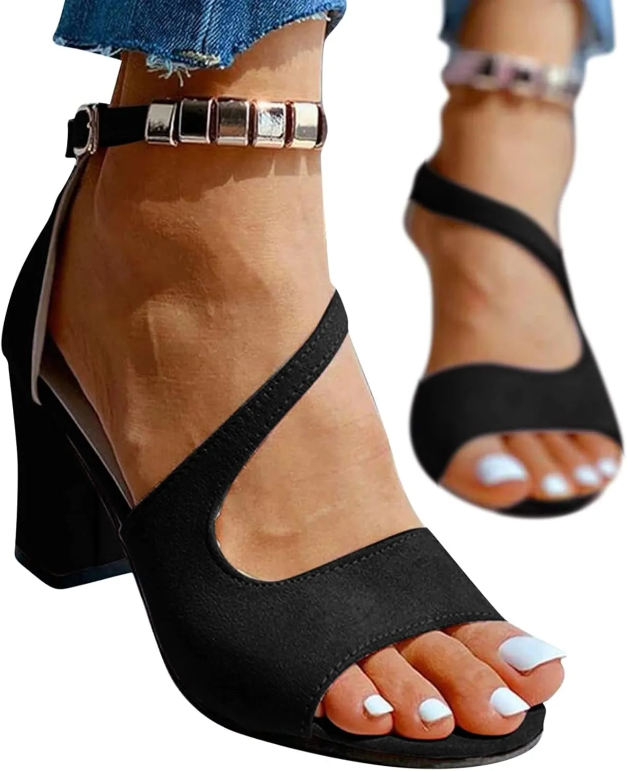 Strappy Heels Women's Lace Up Heeled Sandals Open Toe Heels for Women Womens Sandals Open Toe Strappy Sandals