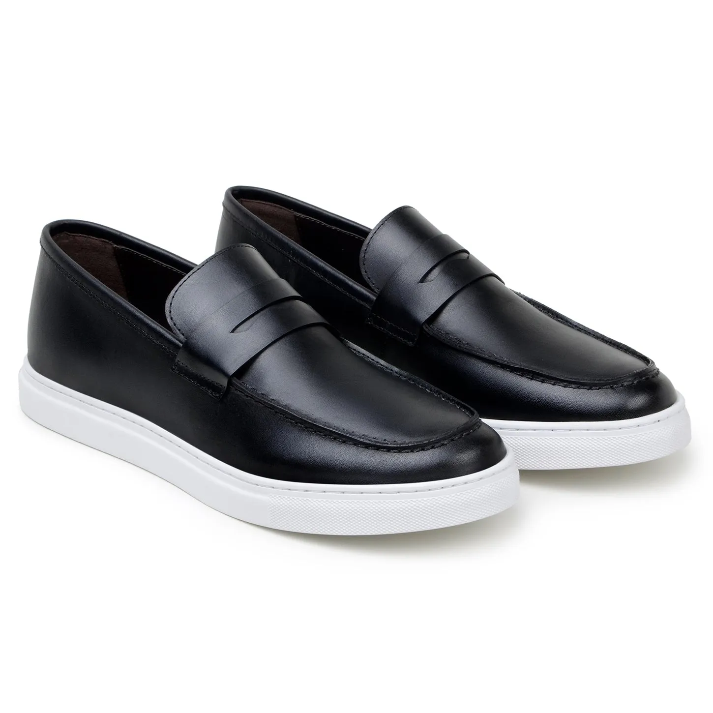 Studio Belvedere Elliot Men's Shoes Nappa Leather Slip-On Penny Sneaker (SBV1004)