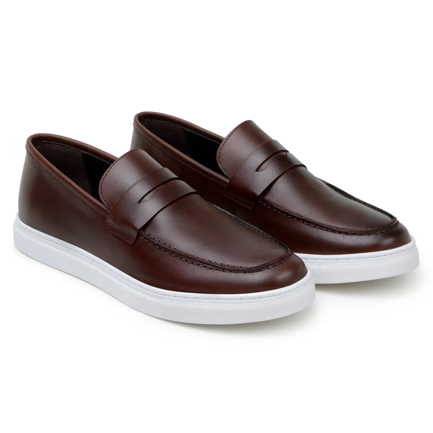 Studio Belvedere Elliot Men's Shoes Nappa Leather Slip-On Penny Sneaker (SBV1004)