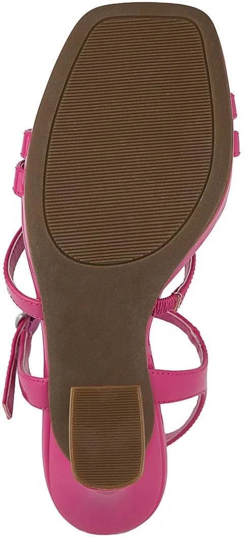 Sugar Women's High Heel Dress Sandal Open Toe Shoe Ladies Ankle Strap Pump - Magenta