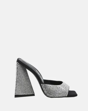 The Attico 'Devon' Mule Black And Crystal