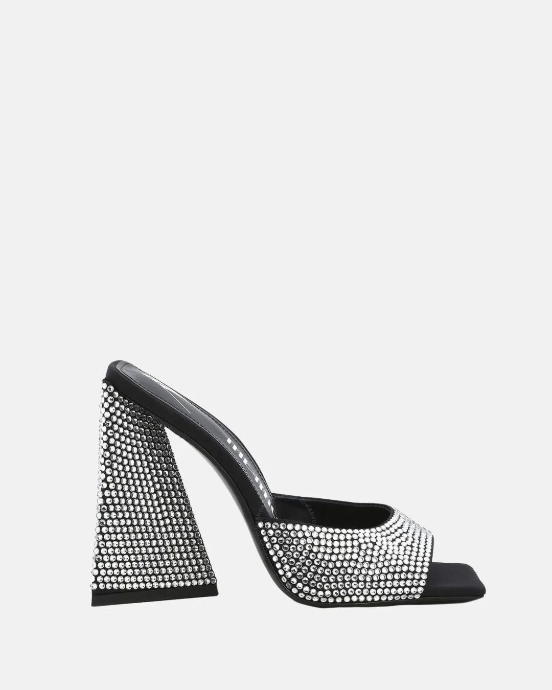 The Attico 'Devon' Mule Black And Crystal