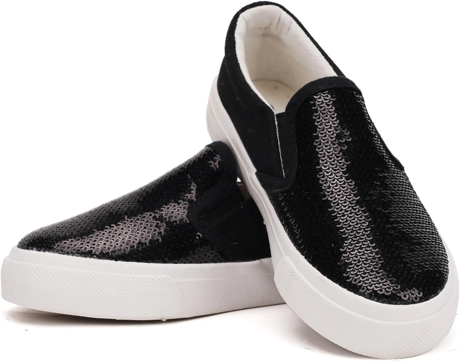 Toandon Toddler Kids Girls Sparkle Slip On Walking Shoes Age 2-10