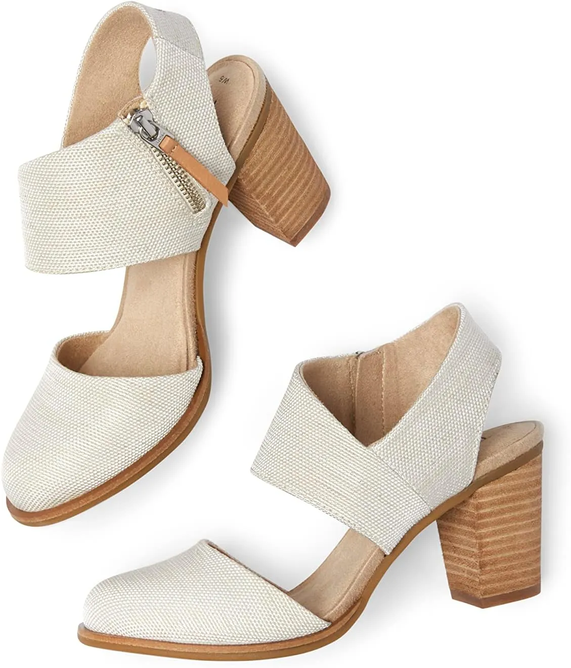 TOMS Womens Majorca Closed Toe Backstrap Athletic Sandals Casual Mid Heel 2-3"