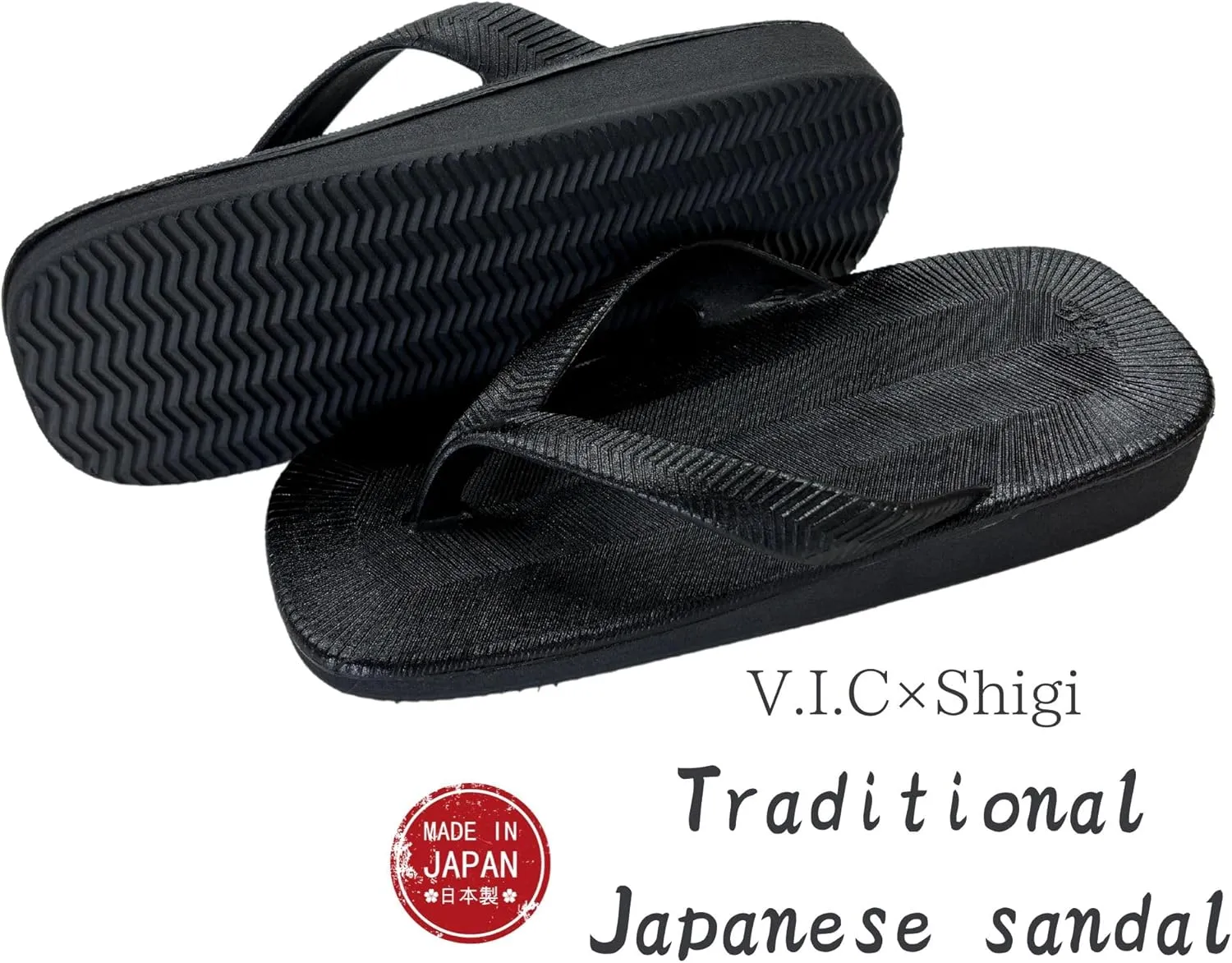 Traditional Japanese sandal Setta V.I.C × Shigi 603 Injection upper Sponge sole Fitting sandal Thong sandal Zori Men’s