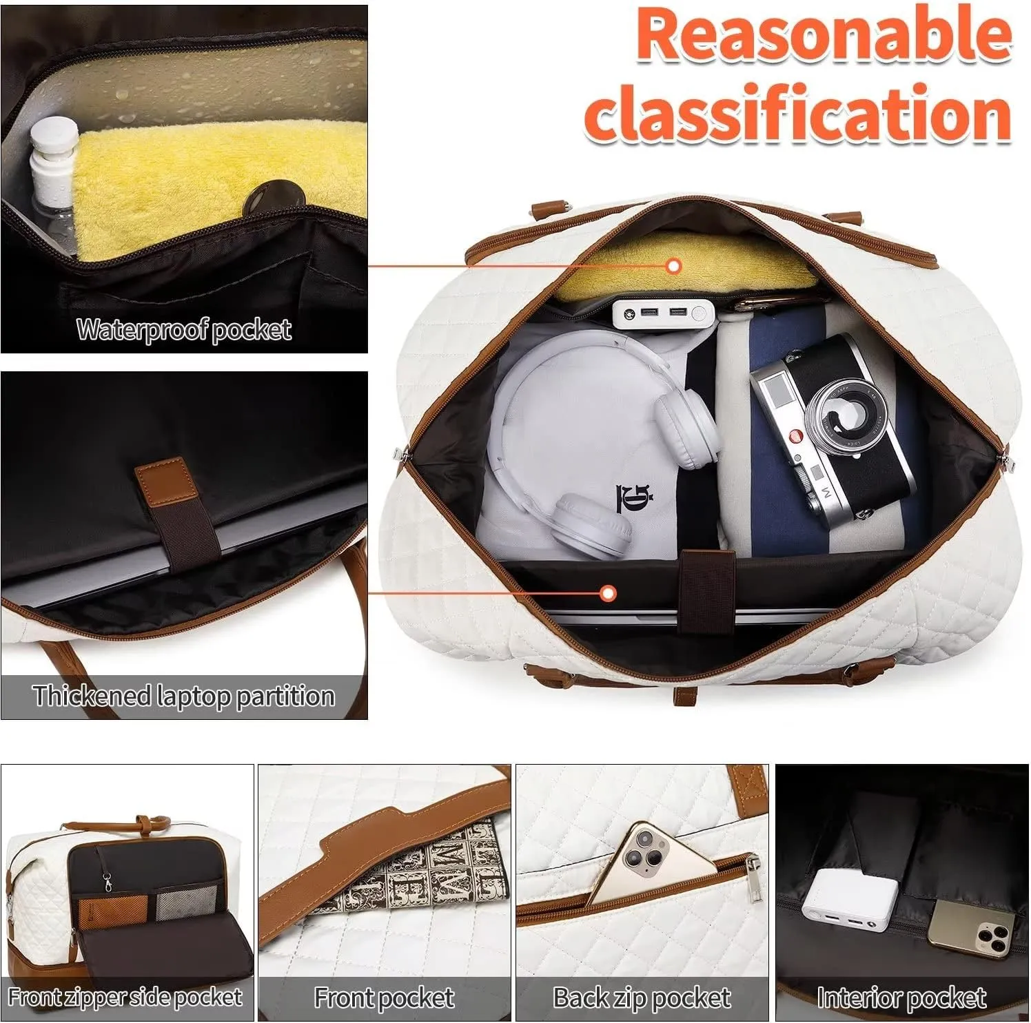 Travel Bag for Women: 21" Large Weekender Bags for Women with Shoe Compartment & Toiletry Bags, 3PCS Overnight Duffel Tote for Carry on Weekend Travel Business Trip Airplane Traveling, Gym