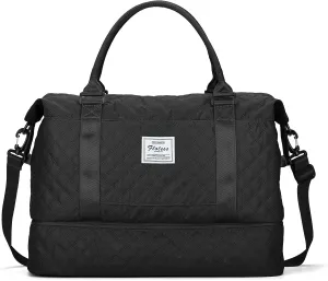 Travel Duffel Bag with Shoes Compartment, Overnight Weekender Bags for Women,Carry on Personal Item Bag