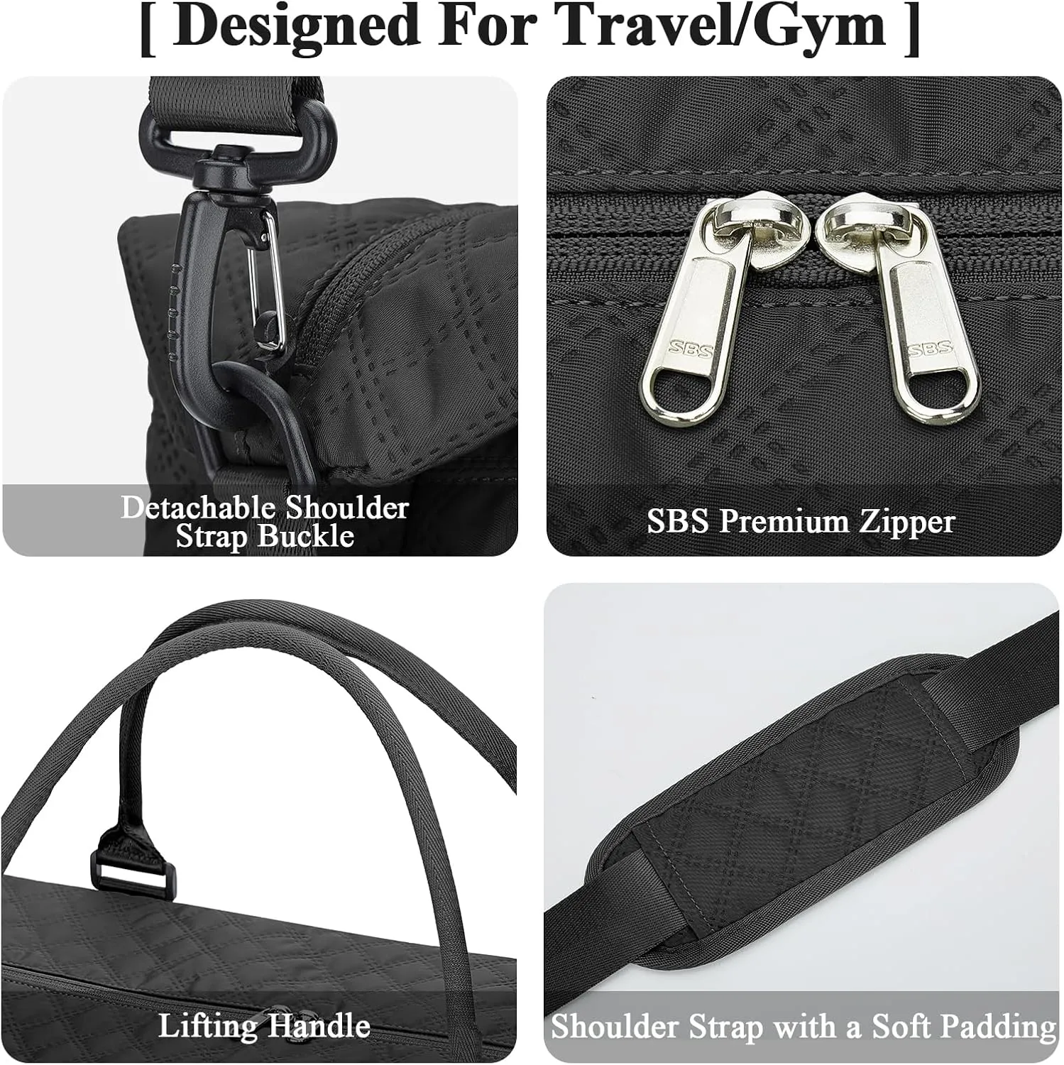Travel Duffel Bag with Shoes Compartment, Overnight Weekender Bags for Women,Carry on Personal Item Bag