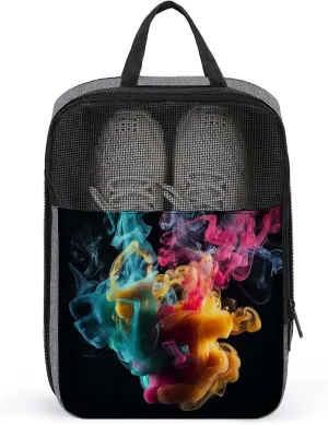 Travel Shoe Bags,Melt In The Water Printed Shoe Bag,Water Proofing Portable Organizer Storage Shoe Pouch Holds,with Sturdy Zipper Cruise Ship Essentials