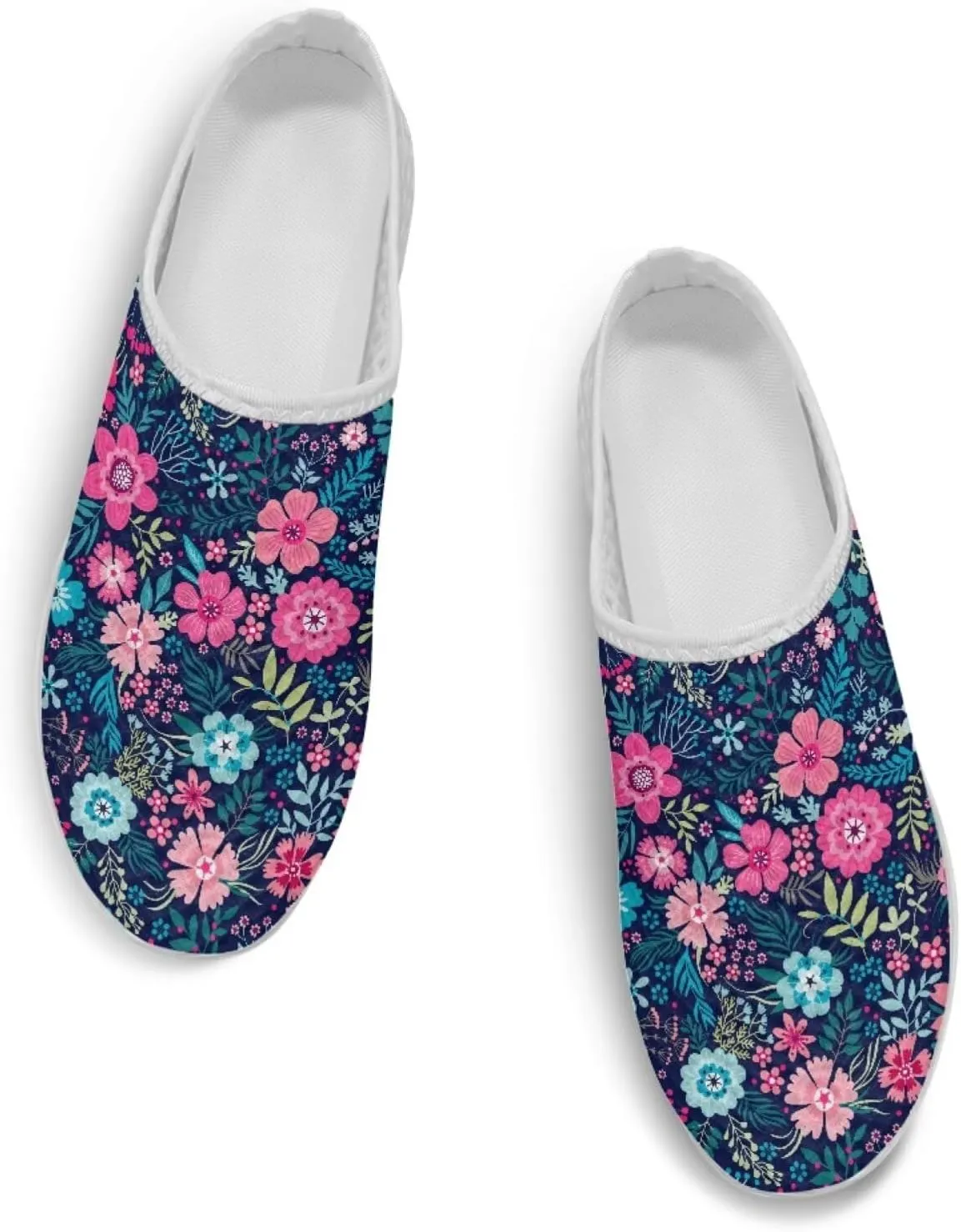 Tropical Flora Women's Arch Support Mule Garden Shoes Slip On Loafers Breathable Summer Barefoot Walking Flat