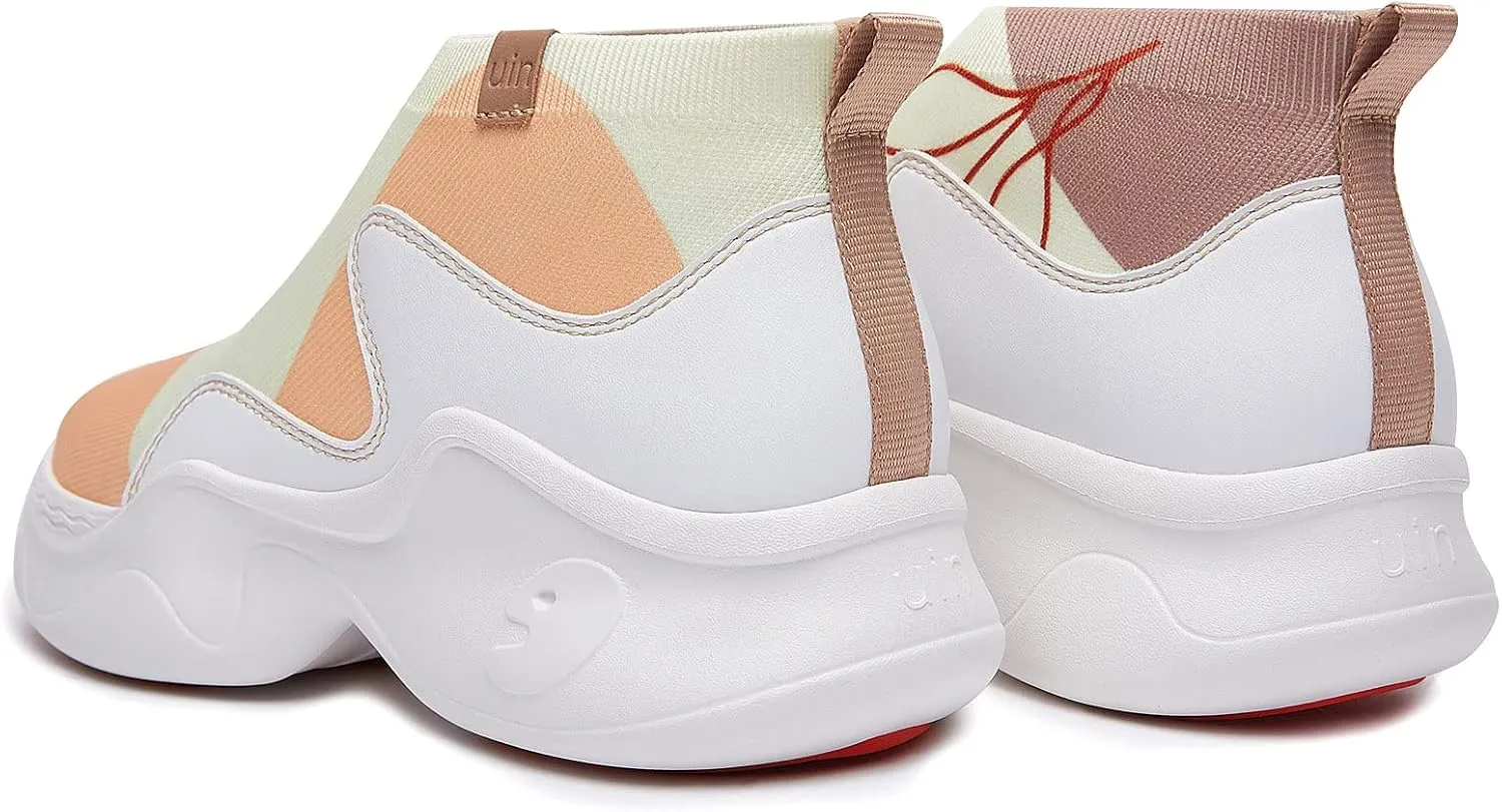 UIN Women's High Top Knitted Chunky Sneakers Casual Lightweight Comfort Dad Shoes Palma Ⅱ