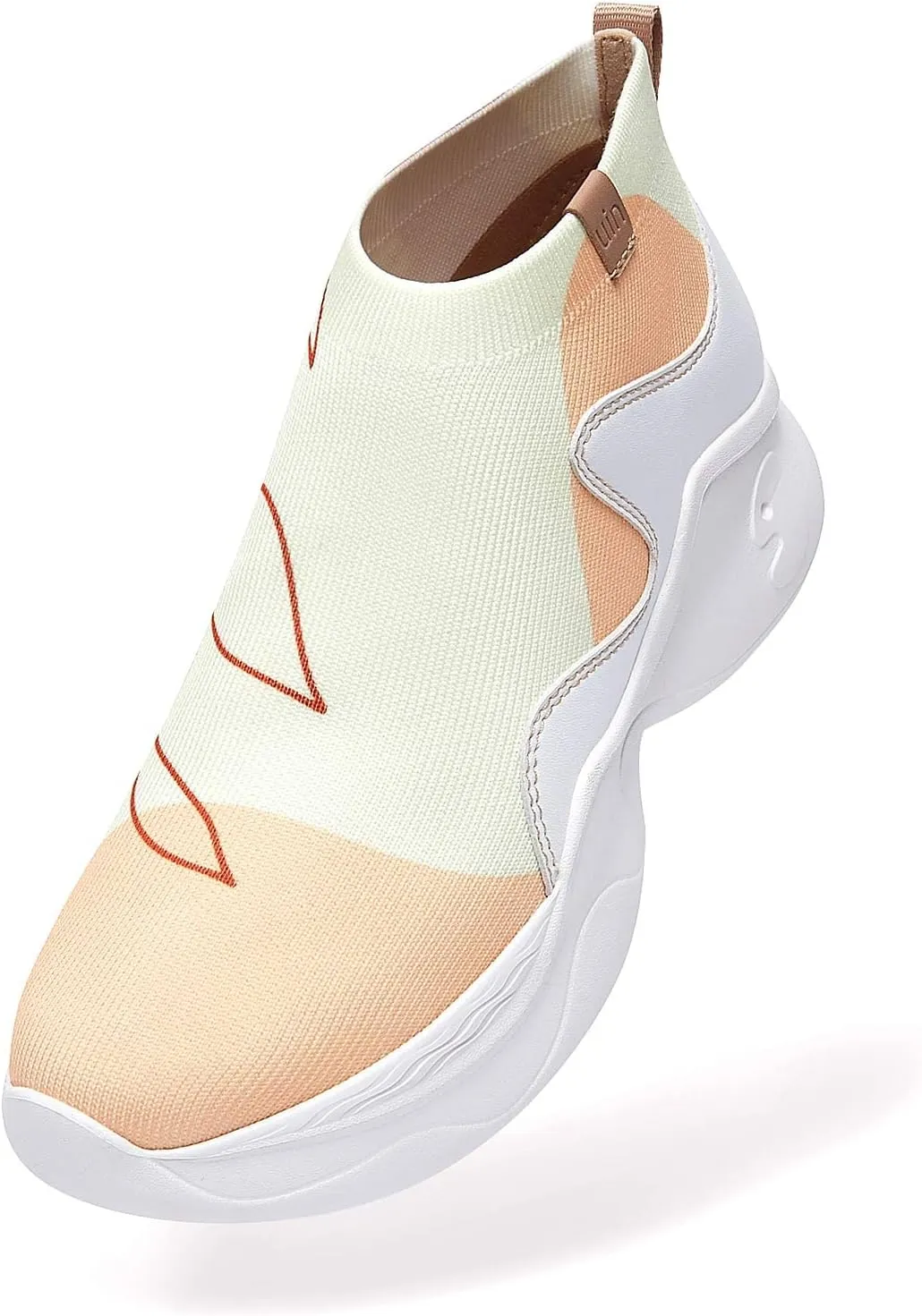 UIN Women's High Top Knitted Chunky Sneakers Casual Lightweight Comfort Dad Shoes Palma Ⅱ