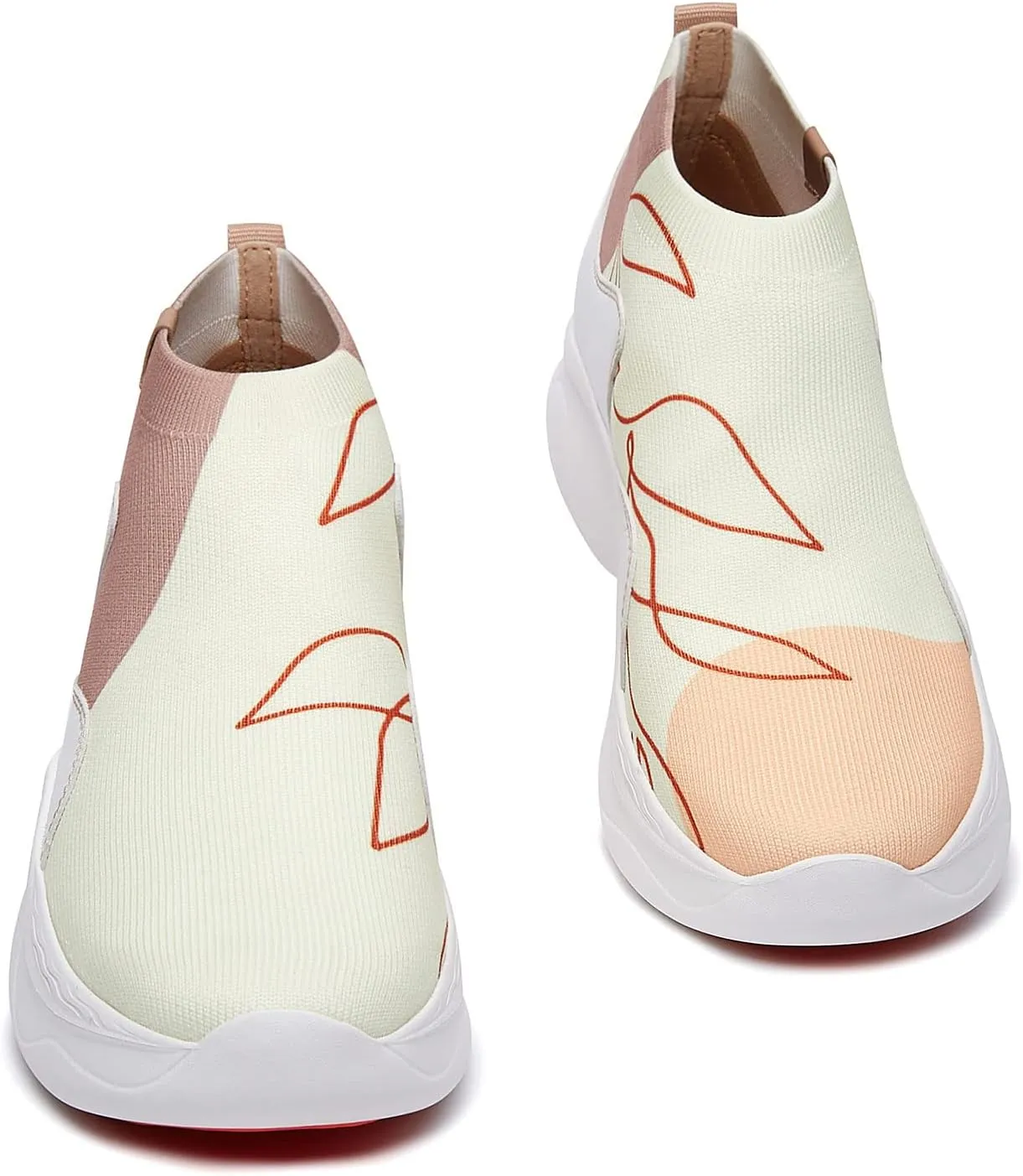 UIN Women's High Top Knitted Chunky Sneakers Casual Lightweight Comfort Dad Shoes Palma Ⅱ