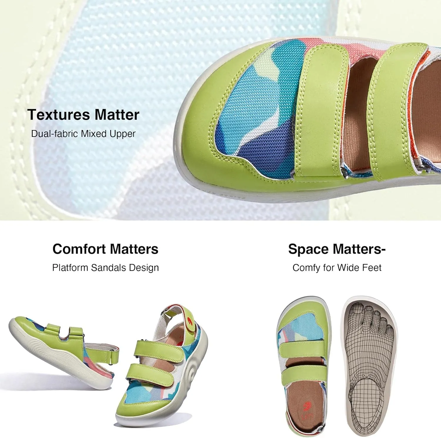 UIN Women's Outdoor Sandal Closed Toe Lightweight Walking Summer Travel Hiking Water Shoes