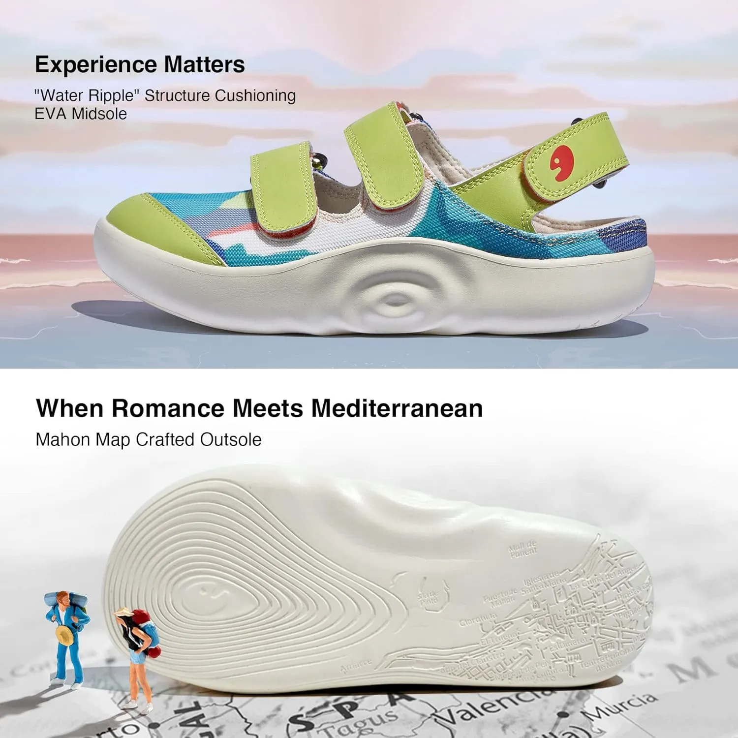 UIN Women's Outdoor Sandal Closed Toe Lightweight Walking Summer Travel Hiking Water Shoes