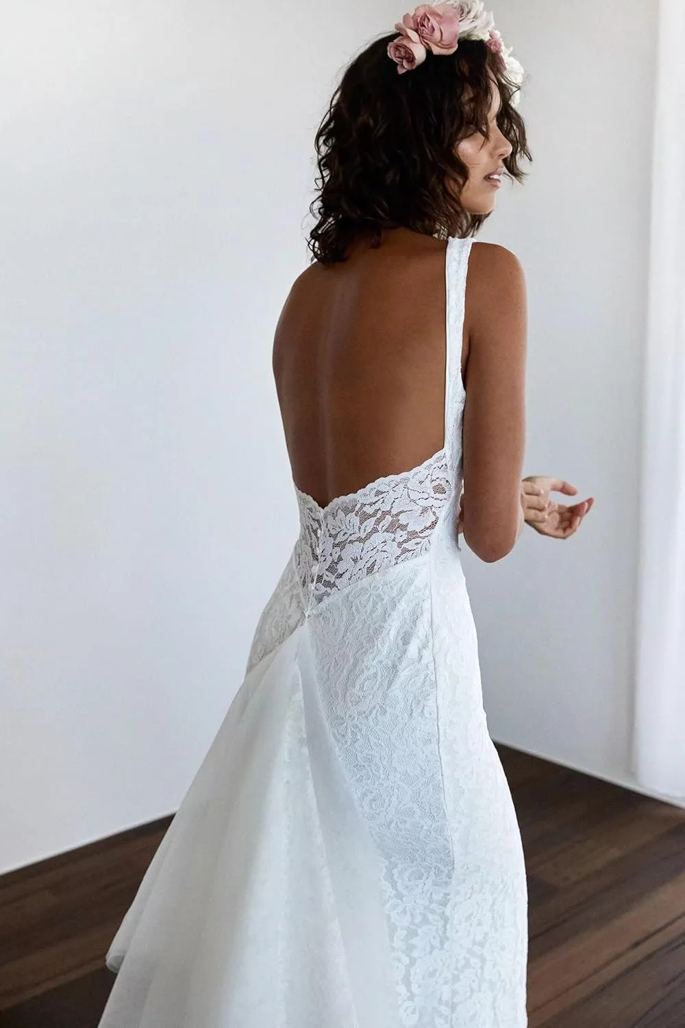 UZN Mermaid Tulle Wedding Dresses with Lace for Bride Women's Long Applique Bridal Dress Bodycon 2025