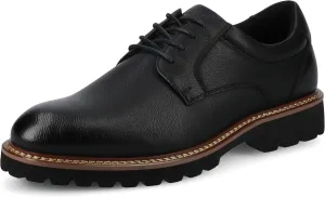 Vance Mens Templeton Oxford Shoe lace-up Faux Leather Round-Toe 6mm Vance Comfort System Insole Black 8.5 Medium Mens US