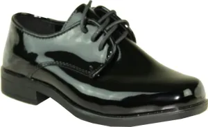 VANGELO Boy Tuxedo Shoe TUX-1K Square Toe Designed for Wedding and Formal Events with Wrinkle Free Material Black Patent 2Y