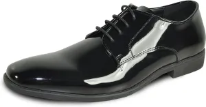 VANGELO Men Dress Shoe Oxford Formal Tuxedo for Prom Wedding - Wide Width Available Black Patent Cognac