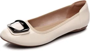 VenusCelia Women's Buckle Dance Flats Shoe