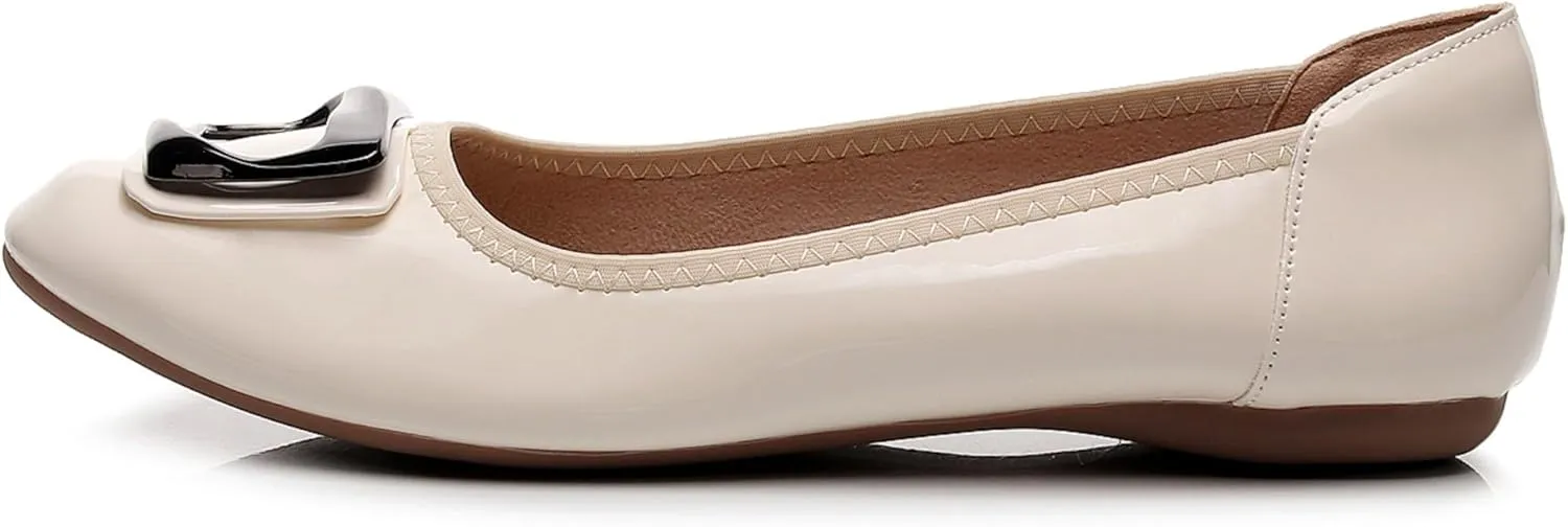 VenusCelia Women's Buckle Dance Flats Shoe