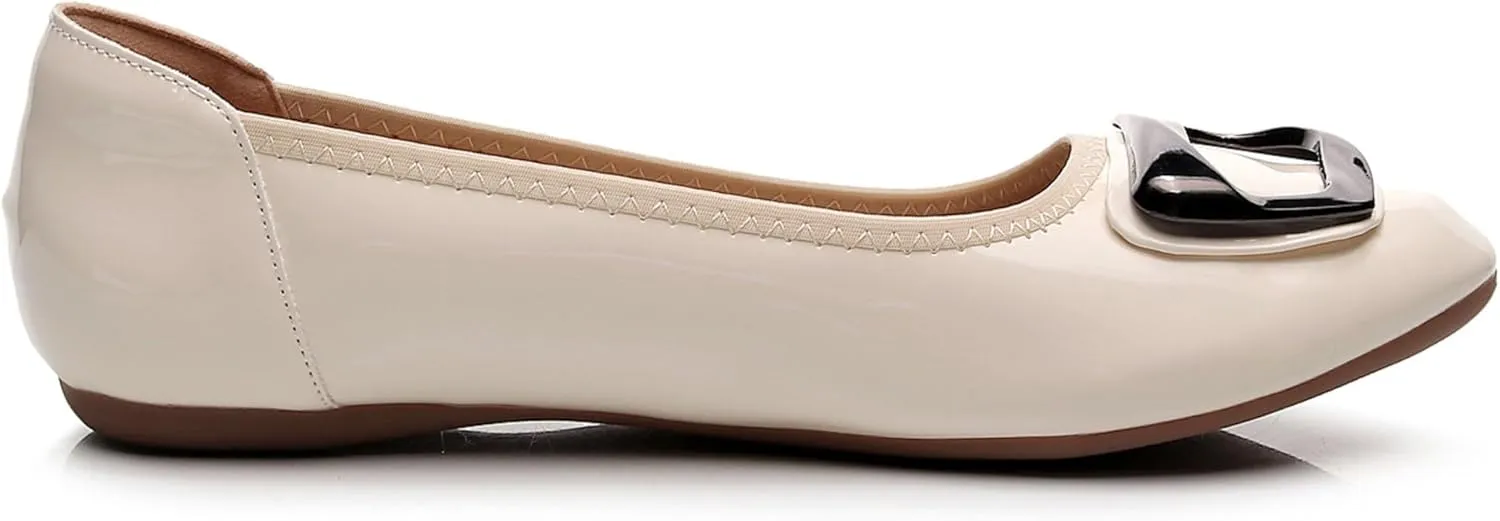 VenusCelia Women's Buckle Dance Flats Shoe