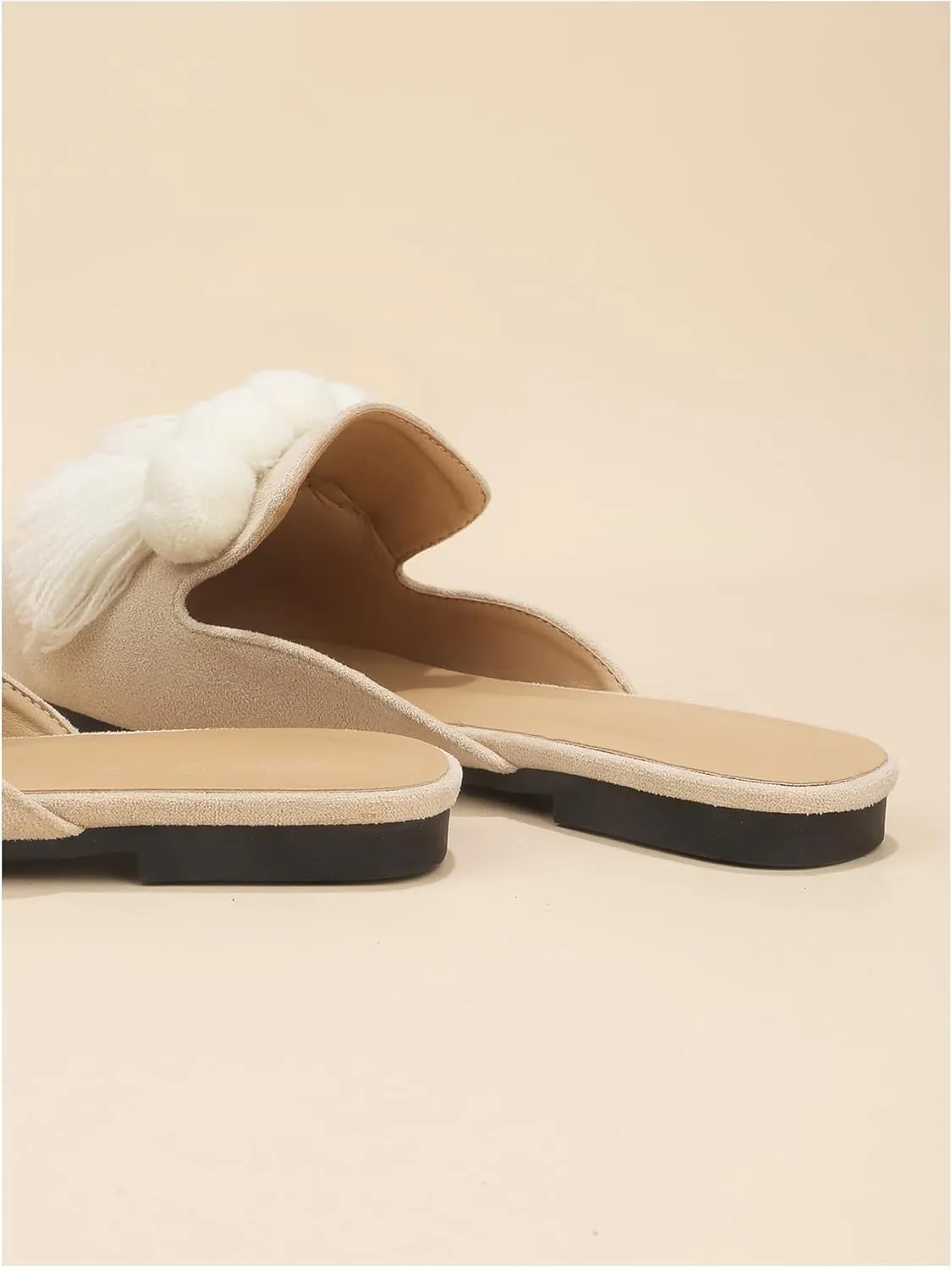 Verdusa Women's Dress Shoes Slip On Flats Comfortable Pointed Toe Mules Dressy Casual Loafers Shoes