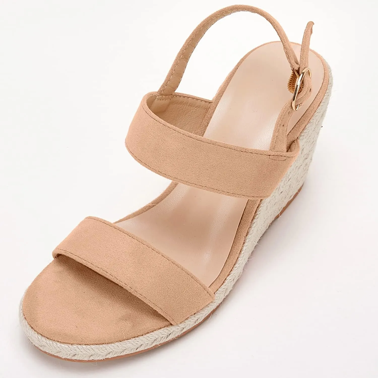 VETASTE Womens Espadrille Wedge Sandals Heels Open Toe Platform High Heeled Ankle Strap Buckle Dress Wedges Shoes