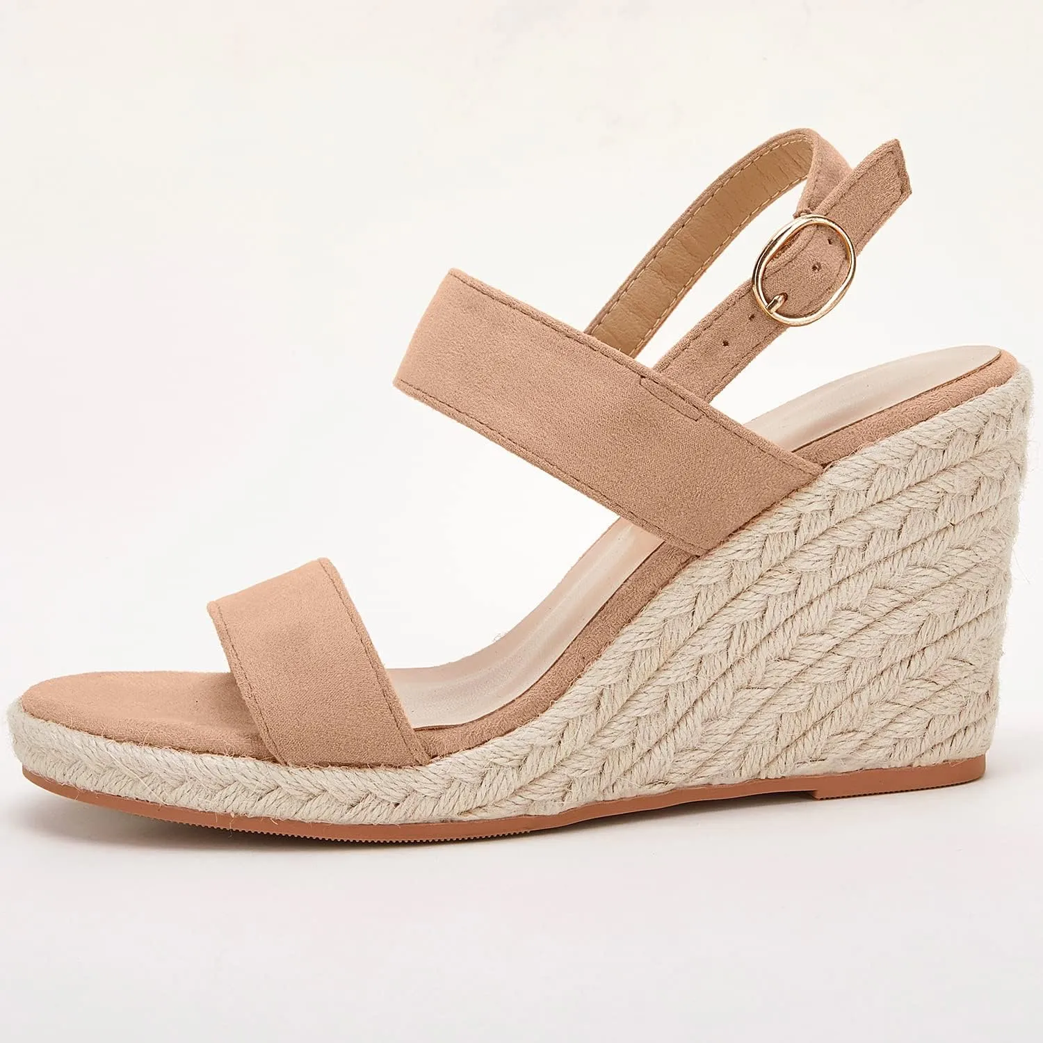 VETASTE Womens Espadrille Wedge Sandals Heels Open Toe Platform High Heeled Ankle Strap Buckle Dress Wedges Shoes