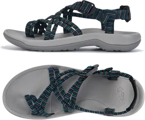Viakix Womens Walking Sandals: Cute Stylish Comfy Athletic Sport Outdoor Hiking Sandal for Trekking Water Outdoor Beach With Arch Support for Womens Ladies
