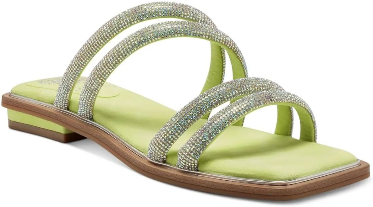 Vince Camuto Women's Footwear Peomi Crystal Strap Sandal Slide