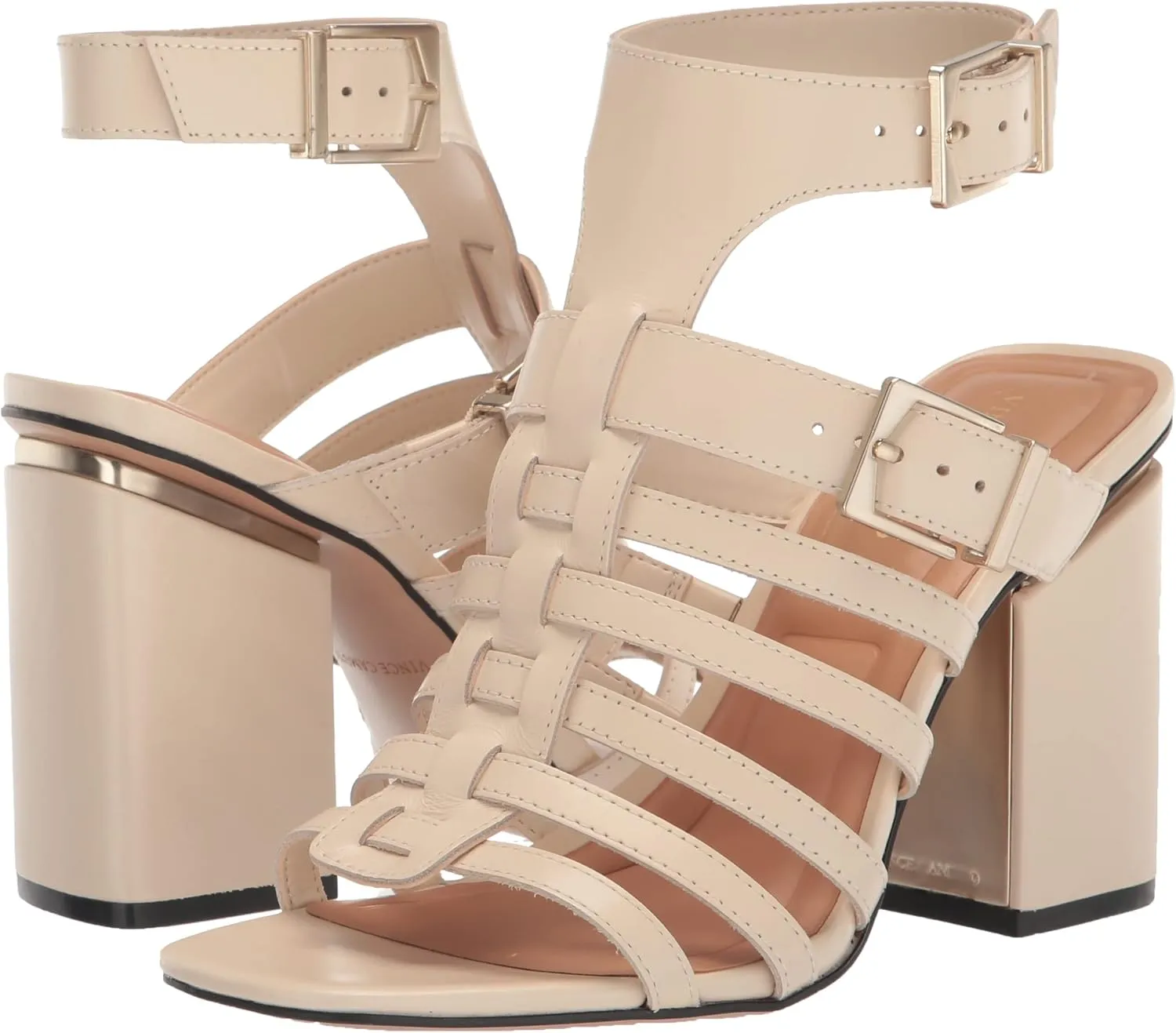 Vince Camuto Women's Hicheny Buckle High Heel Sandal Heeled