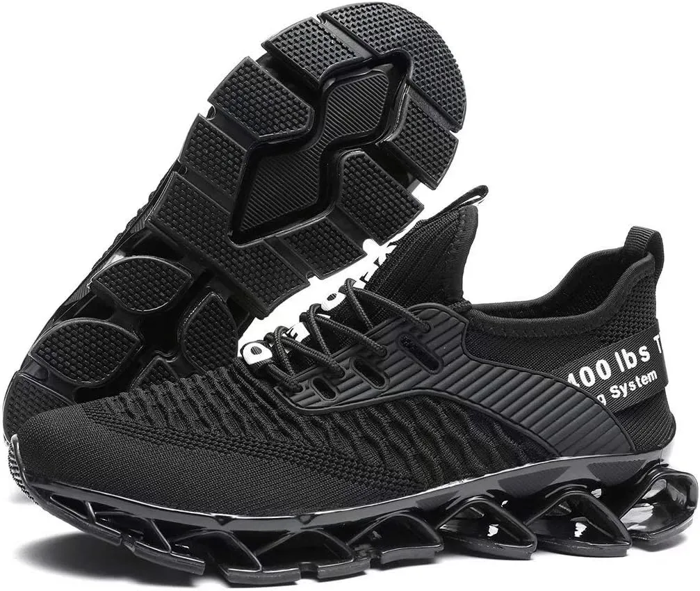 Vooncosir Men's Fashion Sneakers Breathable Mesh Running Shoes Blade Non Slip Soft Sole Casual Athletic Walking Shoes