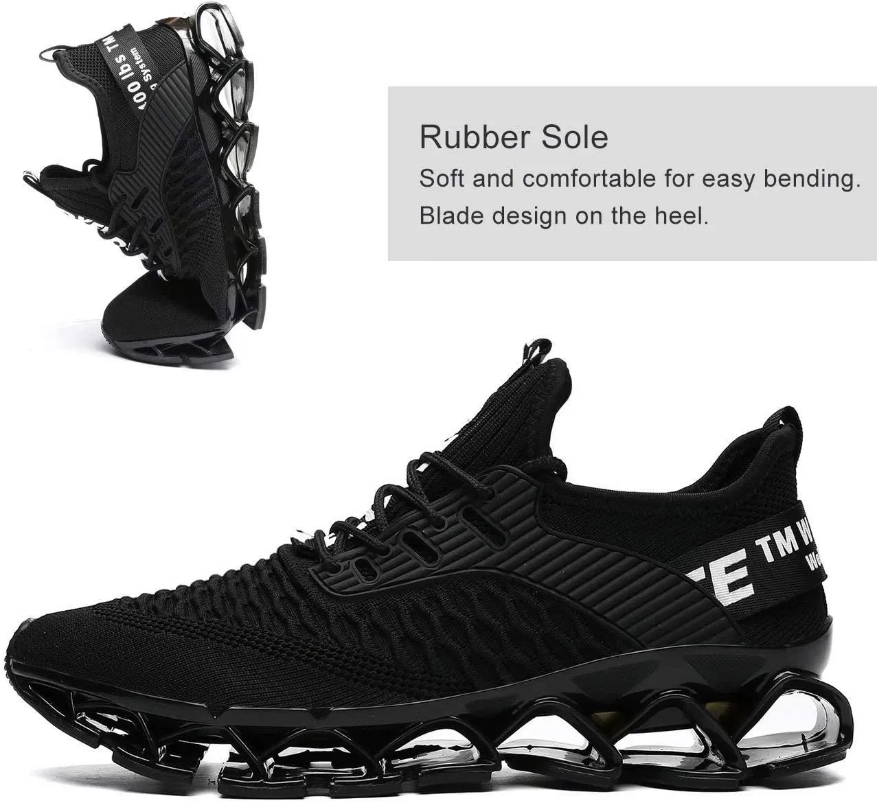 Vooncosir Men's Fashion Sneakers Breathable Mesh Running Shoes Blade Non Slip Soft Sole Casual Athletic Walking Shoes