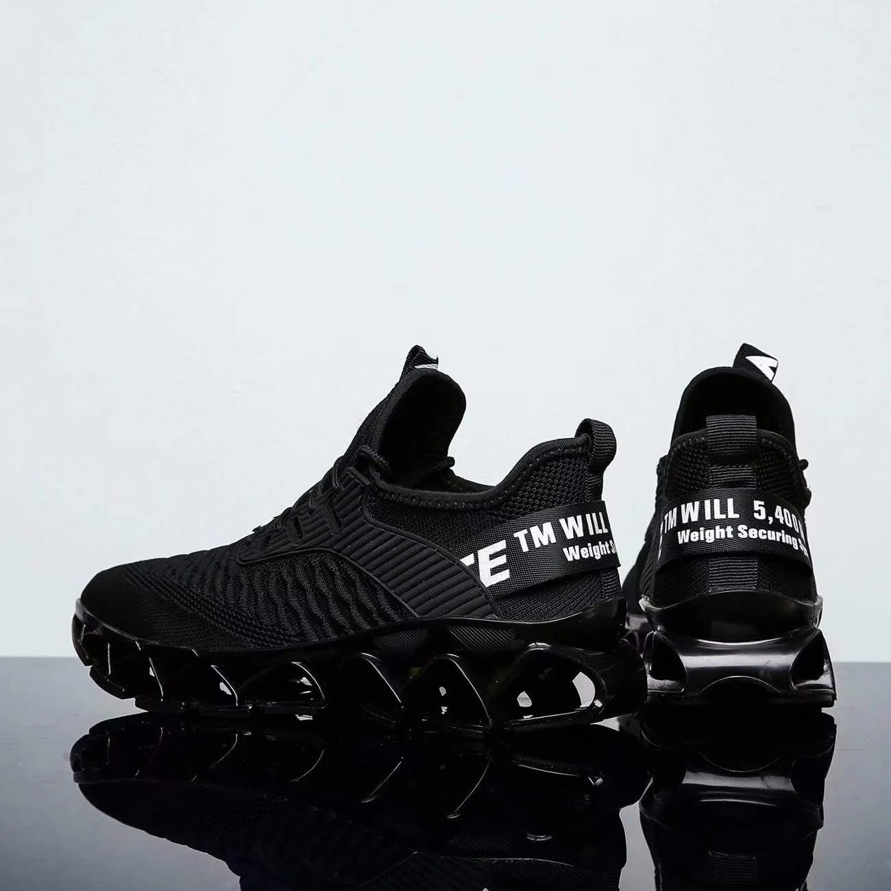 Vooncosir Men's Fashion Sneakers Breathable Mesh Running Shoes Blade Non Slip Soft Sole Casual Athletic Walking Shoes