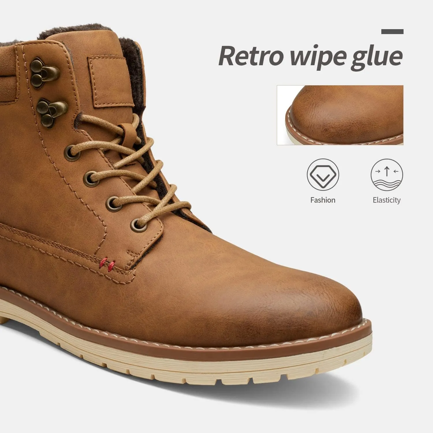 Vostey Men's Chukka Boots Motorcycle Casual Hiking Boot for Men