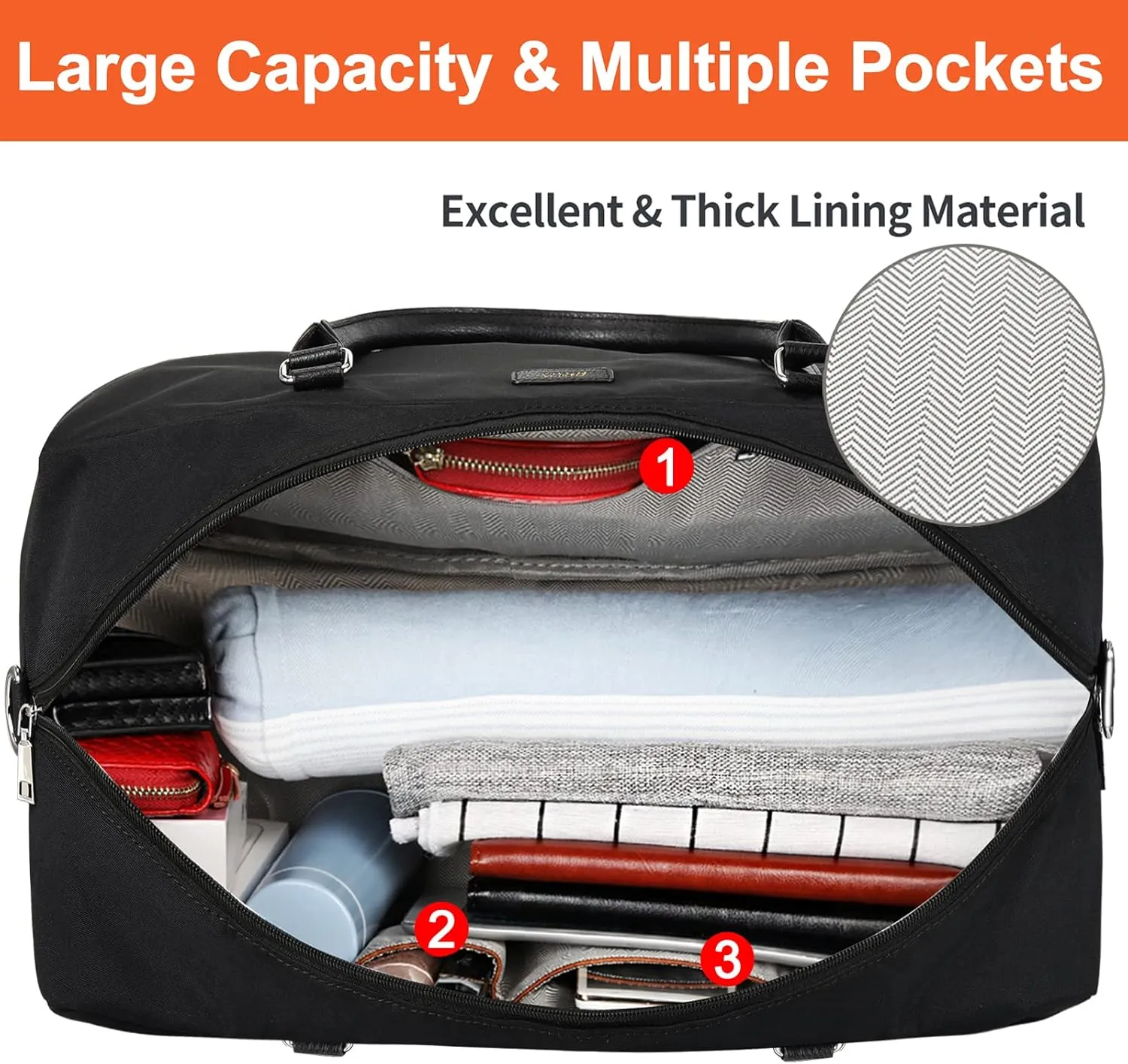 Weekender Bags for Women Overnight Bags with Shoe Compartment 21" Duffle Travel Bag for Traveling Weekend Gift 3pcs Set