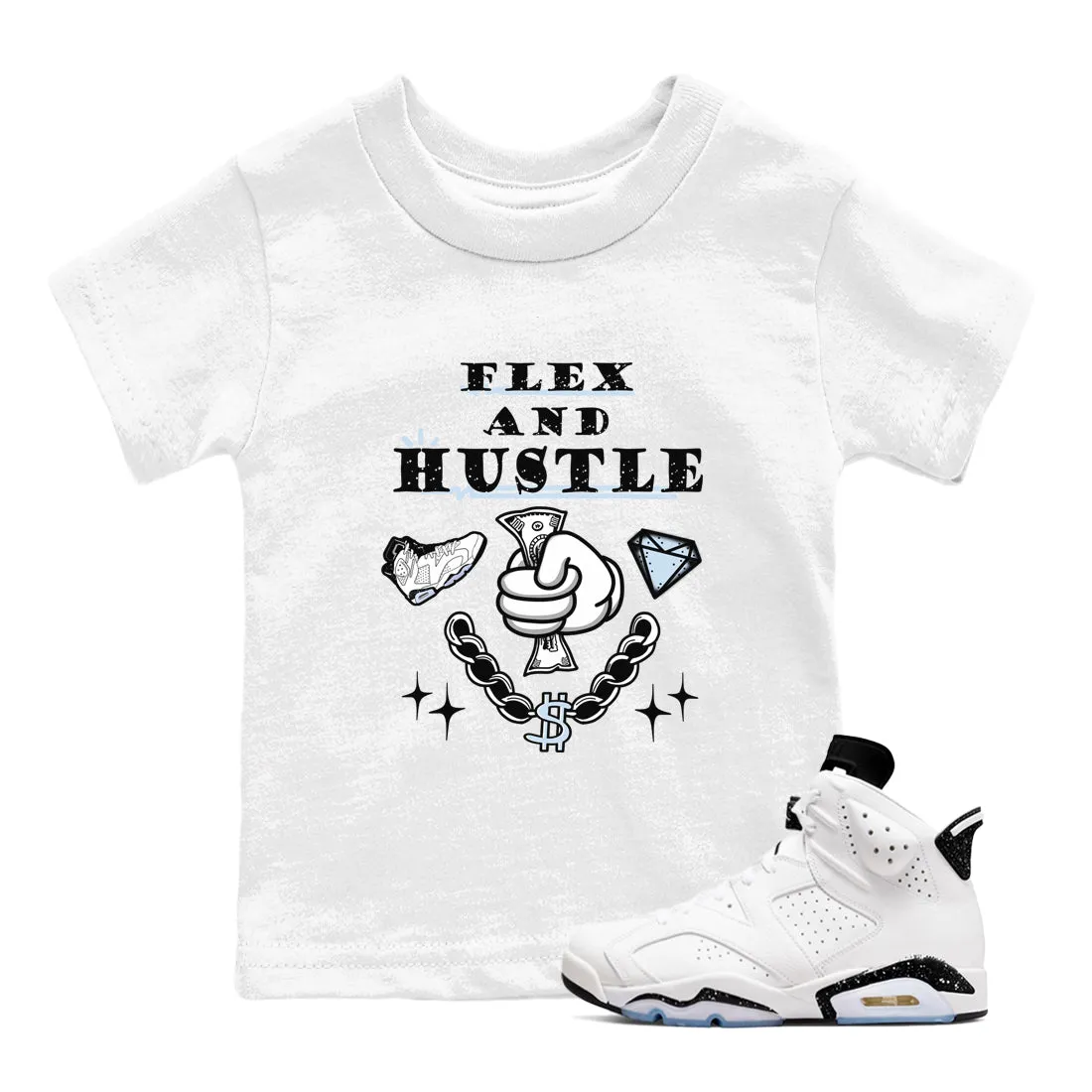 White Sneaker Flex Jordan Kids - And SNRT Black Air 6 Versatile Tees Hustle On-demand shipping