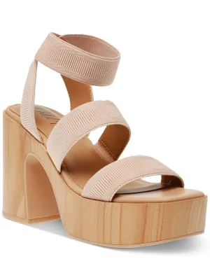 Wild Pair Womens Scarlitt Faux Leather Ankle Strap Pumps Tan 9 Medium (B,M)