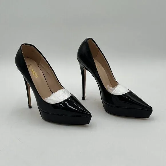 Wo wagas Black Classic Platform High Heel Pointed Toe Pumps Business Prom Daily