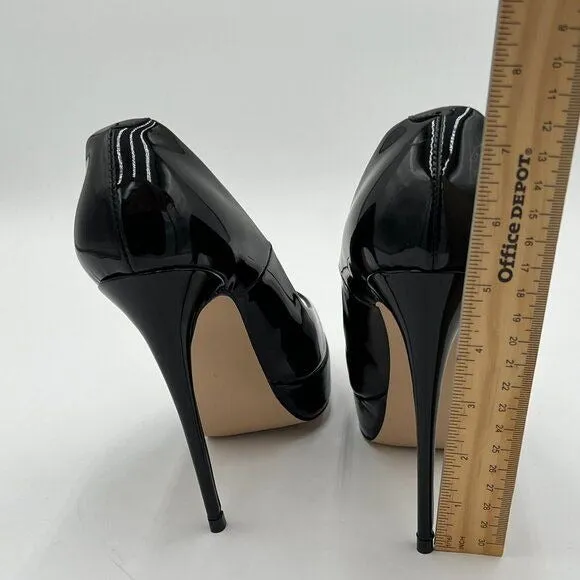 Wo wagas Black Classic Platform High Heel Pointed Toe Pumps Business Prom Daily