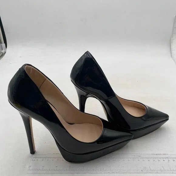 Wo Wagas Womens Black Classic Pump Platform High Stiletto Heels Pointed toe Shoe