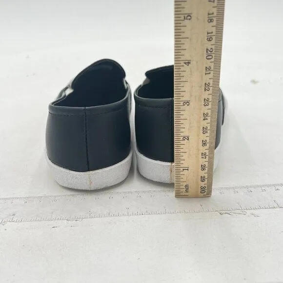 Women Classic Contrast Stitching Pumps Point Closed Metal Toe Slip On Loafers Fl